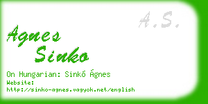 agnes sinko business card