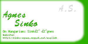 agnes sinko business card